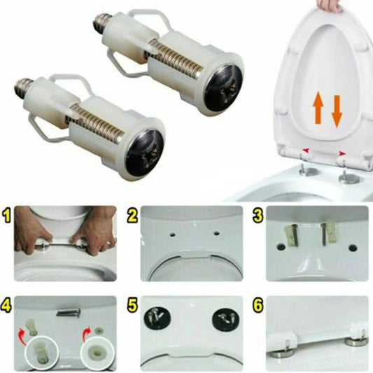 2pcs Top Fix Toilet Seat Screws Nut Cover Lid Pan Fixing WC Blind Hole Fitting Kits Replacement Toilet Seat Screws Bathroom Part