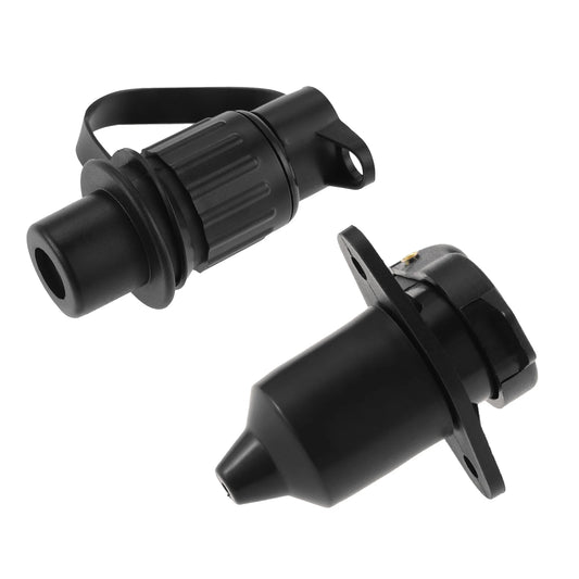 1Pc Plastic 12V 3 Pin Trailer Plug/Socket Connector Trailer Power Supply Plug Round 3 Pole Plug-in Tractor Truck Cable Connector