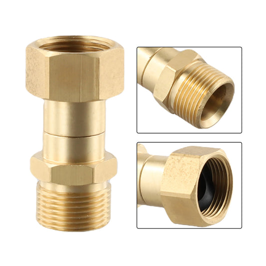 High Pressure Washer Swivel Joint Connector Hose Fitting M22 14mm  Anti-tangle Thread 360 Degree Rotation Hose Connector