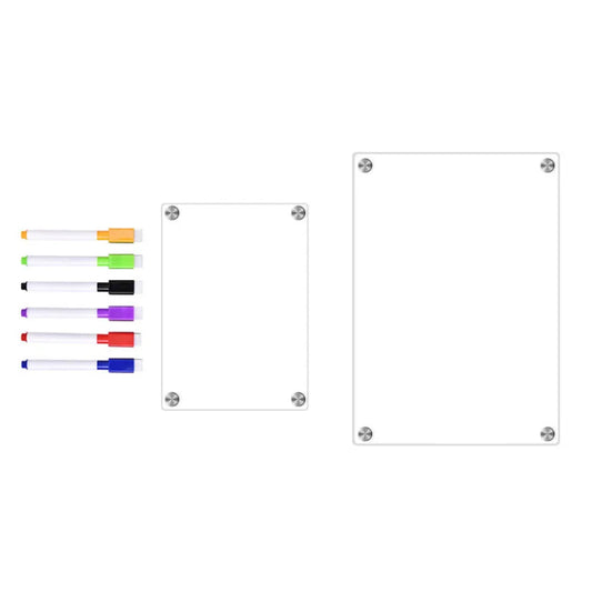 Clear Acrylic Magnetic Calendar Fridge Calendar Message Board Monthly Weekly Calendar Reusable Magnetic Dry Erase Board For Home