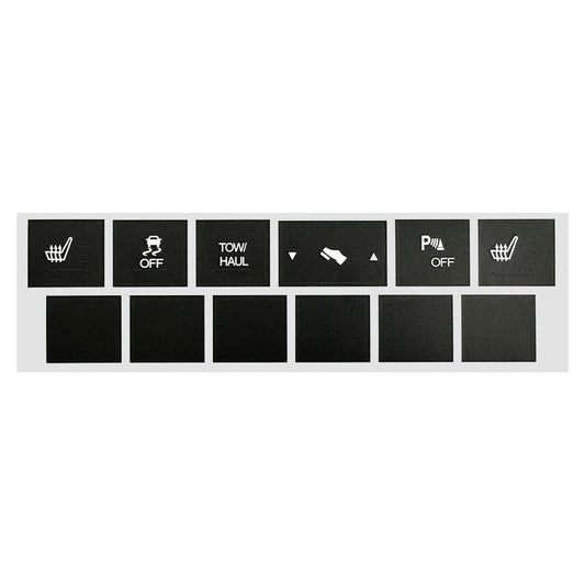 Black Car Stickers Heated Seat Traction Button Repair Sticker Set for Jeep Cherokee Commander Button Repair Sticker Decals