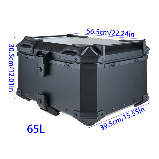 65L Motorcycle Top Tail Box Rear Trunk Luggage Storage Tool Case Universal Helmet Box For Most Motorcycles