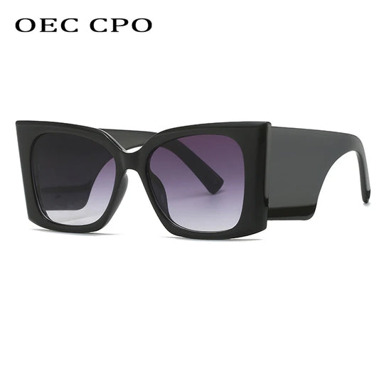 OEC CPO 2024 Oversized Square Sunglasses Men Women Fashion New Gradient Color Sun Glasses Outdoor Goggle Eyewear Female UV400