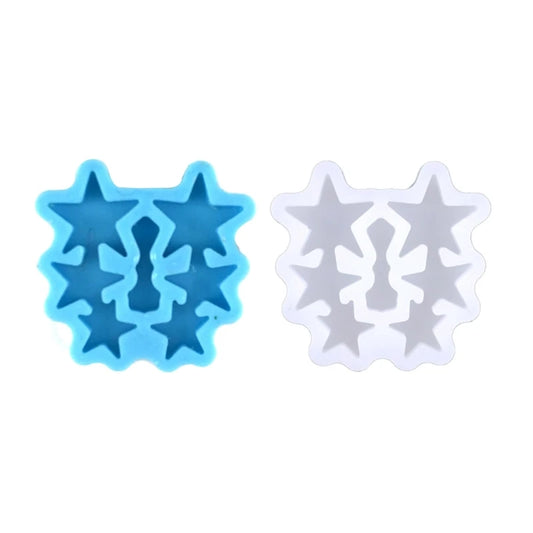 R3MC Ear Studs Silicone Molds for Resin Star Earrings Mold for DIY Jewelry Making