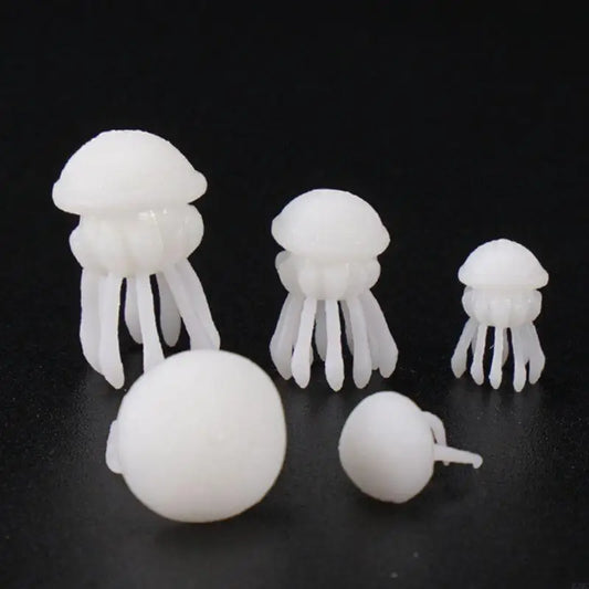 R3MC 16 Pcs/set 3D Mini Jellyfish Modeling Epoxy Filling Material Crystal Ocean Resin DIY Craft Decoration UV Filler
