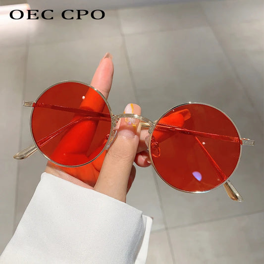 Classic Punk Hip Hop Metal Frame round Sunglasses UV400 Sun Protection Shades for Men And Women Outdoor Travel Driving Eyewear