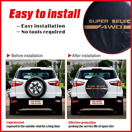 14 15 16 17Inch 4WD Waterproof Dustproof PVC Leather Spare Wheel Tire Cover Case Protector For Mitsubishi Pajero for Car Styings