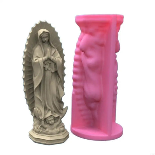 R3MC Silicone Mold for Virgin Mary Making Sculpture Craft Resin Mold