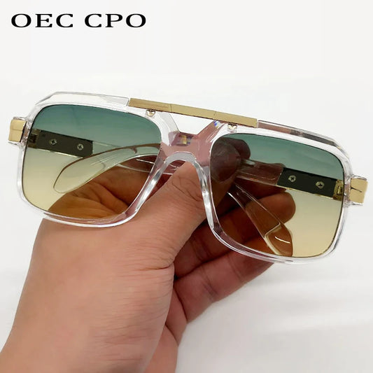 Oversized Punk Square Sunglasses Luxury Brand Big Frame Unisex Sun Glasses Shades Eyewear Goggles for Men And Women