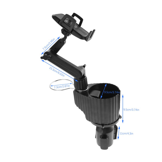 Universal Car Cup Seat Holder 360 Degree Rotating Adjustable Cellphone Mount Stand for Mobile Phone GPS Clip Cradle Accessories