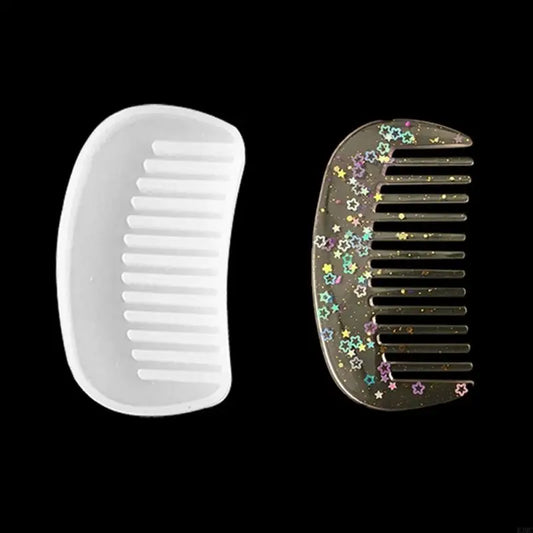 R3MC 2x Resin Comb Mold Transparent Hair Comb Silicone Mold Hair Comb Epoxy Casting
