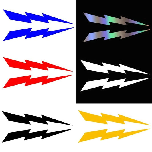 1 Pair Motorcycle Stickers Lightning Car Body Reflective Waterproof Decal DIY Moto Helmet Head Windshield Side Body Decoration