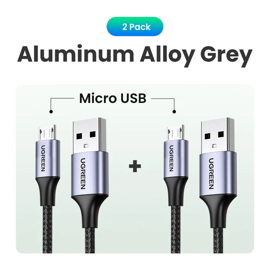 Ugreen Micro USB Cable 2A Nylon Fast Charging USB Cable for Samsung Xiaomi HTC USB Charger Data Cable Mobile Phone Cable