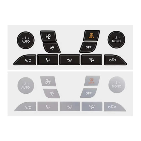 1Pc Car Dashboard Panel Air Conditioning Knob Buttons Repair Sticker for Ford Focus 1999-2005 PVC Vinyl Button Repair Decals