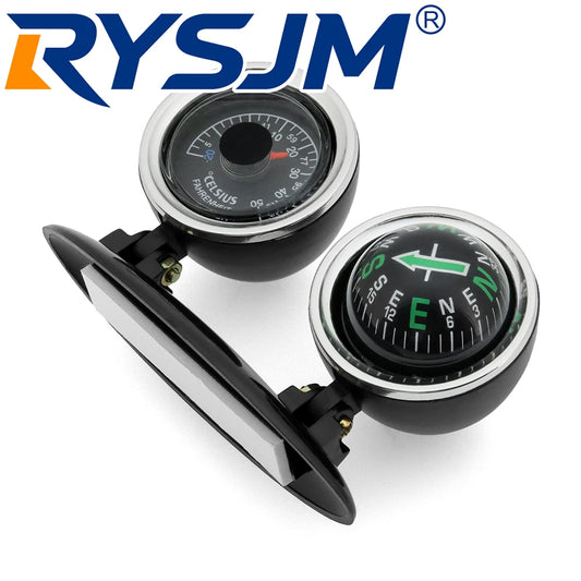 Car Decoration Thermometer Compass Multifunction Direction Automobile Interior Dashboard Ornament Accessories 2 IN 1