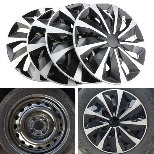 4Pcs Wheel Hub Cap 17 Inch Wheel Rim Protector Full Cover Wheel Hub Cap for Focus Vauxhall Astra Megane Peugeot 308 Citroen C4