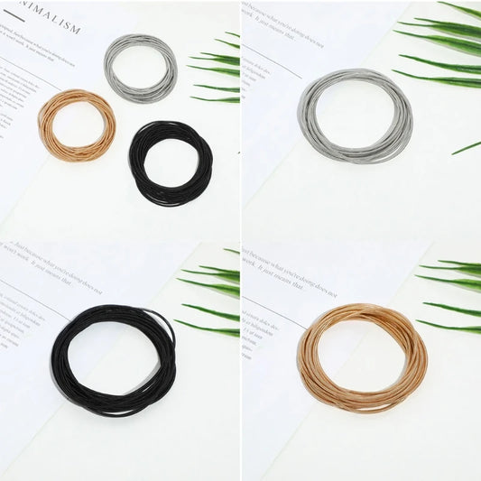 50 Pcs Metal Elastic Bracelet Non-Slip Bracelet Craft Carbon Steel Wire Bracelet