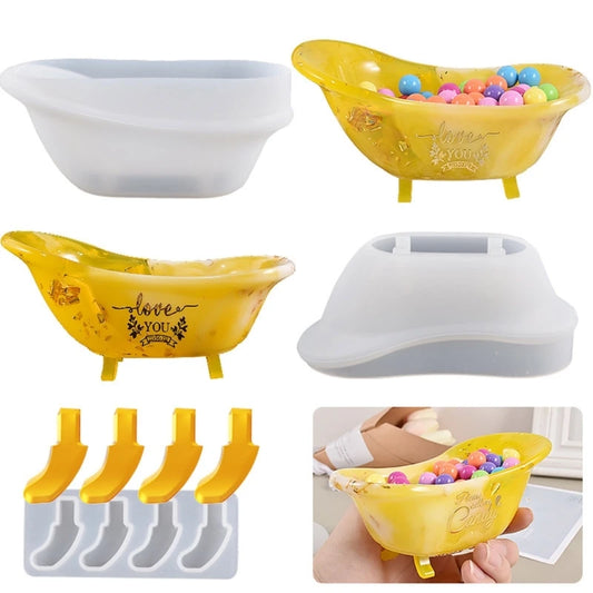 R3MC Soap Dish Tray Resin Mold Handmade Soap Box Silicone Mold Casting Epoxy Resin Ring Dish Holders DIY Craft Jewelry Making