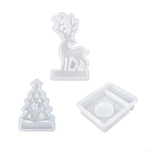 R3MC 3 Pack Silicone Stand Molds Holders Round Concrete Forms Suitable for Pillar Soft Crafting Texture