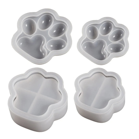 Cat Paw Storage Box Silicone Molds DIY Epoxy Resin Molds Ornament Making Tool R3MC