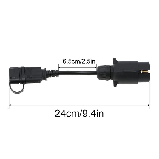 1Pc 7 Pin European to 4 Pin American Trailer Wire Adapter Plug Light Converter for Towing Truck RV Trailer Wiring Connector