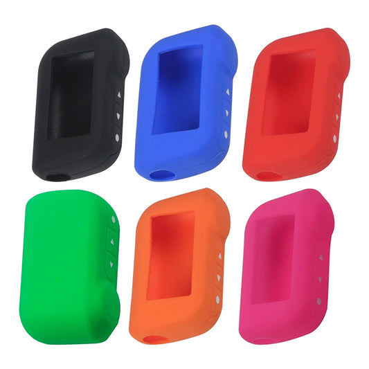 3 Buttons Silicone Car Key Case Cover for Starline A93 A63 Russian Version Auto Remote Case Black/Blue/Red/Orange/Green/Rose Red