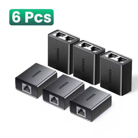 UGREEN RJ45 Splitter 1 to 2 Ethernet Adapter Internet Network Cable Extender RJ45 Connector Coupler for PC Laptop TV Box Router
