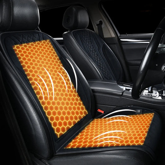 Universal Graphene Car Heated Seat Cushion 12V 24V Three Temperature Setting Safety Protection Fast Heating for Car SUV Truck