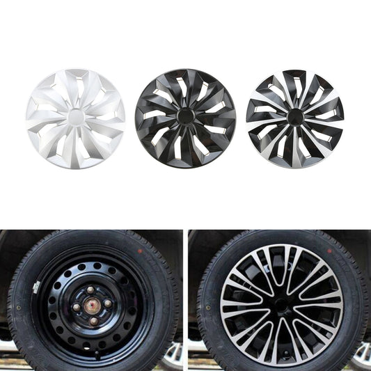 4Pcs Universal Hubcap Wheel Cover PP Material for 15 Inch Iron Steel Wheels Decorative Wheel Hub Caps for Tire Accessories