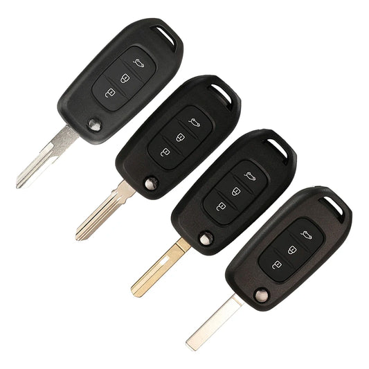 1Pc Car Key Shell Replacement 3 Buttons For Renault Sandero Dacia Logan Lodgy Dokker Duster ABS+Metal Auto Key Fob Case Shell