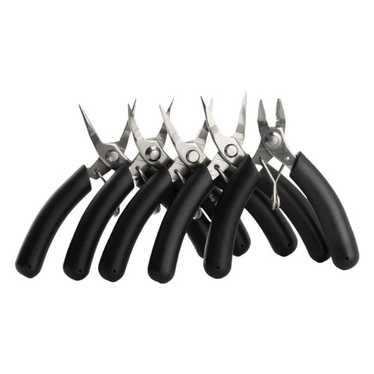 Set of 5 Jewelry Pliers Essential Crafting Tool Cutting Pliers Round Nose Pliers R3MC