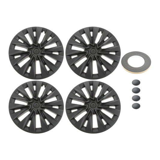 4Pcs Wheel Hub Cap 19 Inch Wheel Cover Performance Replacement Full Rim Cover ABS Plastic for Tesla Model Y 2021-2024 Hub Cap