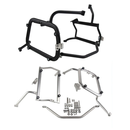 1 Set Motorcycle Luggage Box Rack Side Pannier Bracket for BMW G310GS MotorBike Side Box Frame Saddle Bag Supports Silver/Black