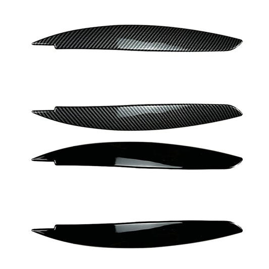 Car Front Headlight Eyebrows Eyelid Sticker Trim Body Kits for BMW 1 Series E81 E82 E87 E88 2004-2014 Gloss Black/Carbon Look