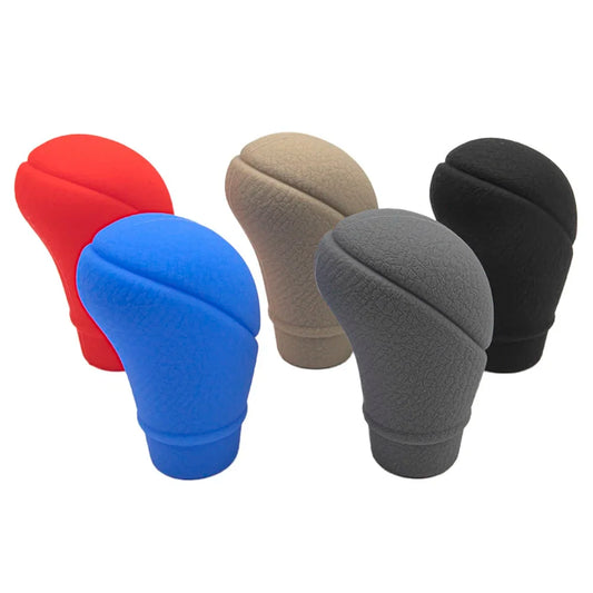 Silicone Car Gear Shift Knob Cover Universal Nonslip Manual Gear Shift Protective Covers Sleeve Black Grey Red Beige Blue 9x5cm