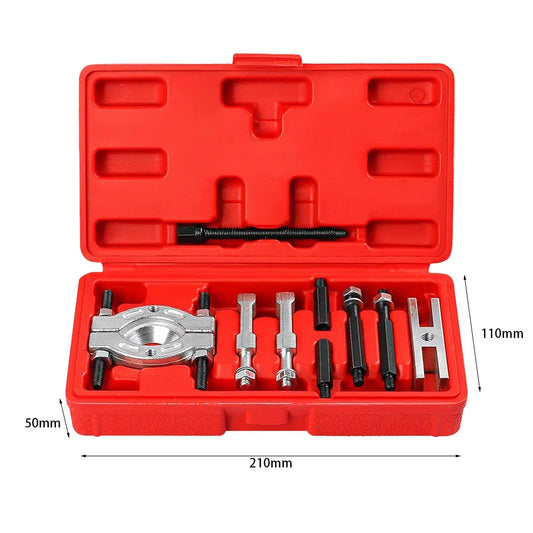 9Pcs Bearing Separator and Puller Set Bearing Removal Tool Set Bearing Separator Car Repair Tool Kit with Red Case
