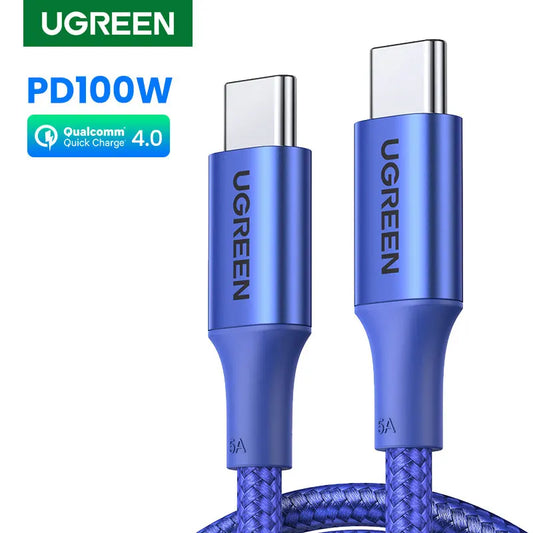UGREEN USB-C Cable PD3.0 100W Type C to Type C Fast Charging Cable for MacBook Samsung S26/25 iPhone 18/17/16 Type C Cord QC4.0