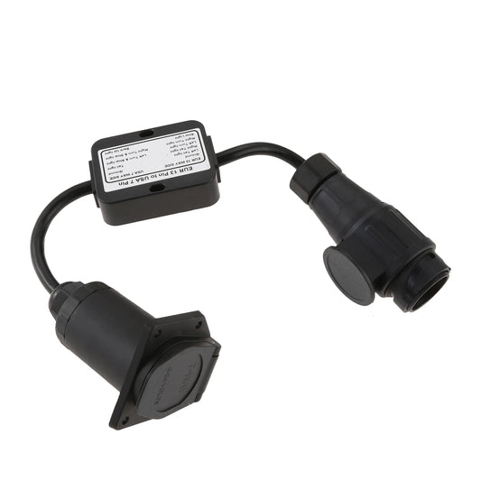 6-24V Plastic European Style 13 Pin to American Style 7 Way Connector Trailer Light Converter Plug And Play Trailer Connector