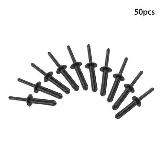 50Pcs 06506007AA Fender Flare Bumper Door Trim Plastic Rivet Retainer 6.35mm Hole for Dodge Nitro   Jeep Grand Cherokee Wrangler