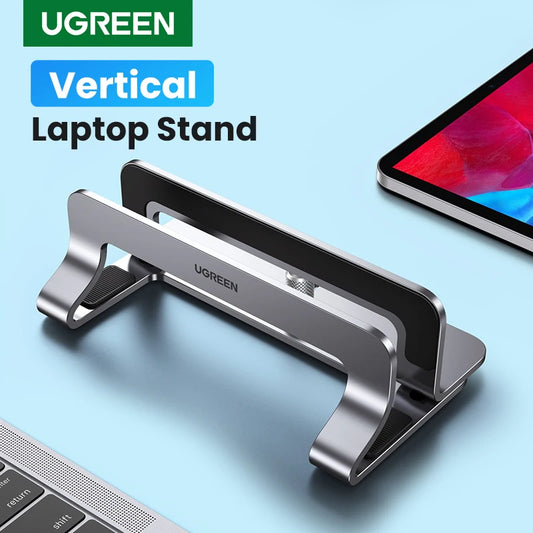 UGREEN Vertical Laptop Stand Holder For MacBook Air Pro Aluminum Foldable Notebook Stand Laptop Support MacBook Pro Tablet Stand