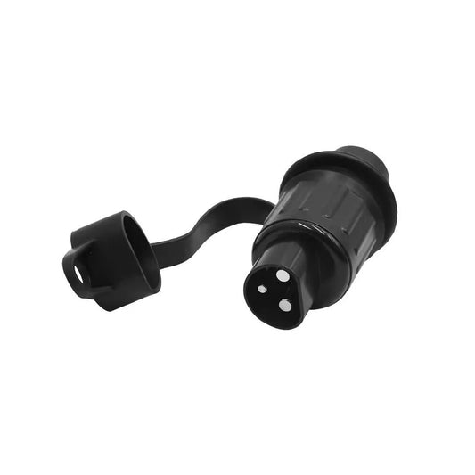 1Pc Plastic 12V 3 Pin Trailer Plug/Socket Connector Trailer Power Supply Plug Round 3 Pole Plug-in Tractor Truck Cable Connector