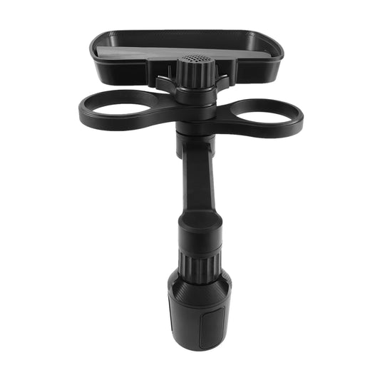 Multifunctional Car Cup Holder Phone Stand Coffee Table Food Holder Plate Tray Storage 360 Degree Rotating Adjustable Base