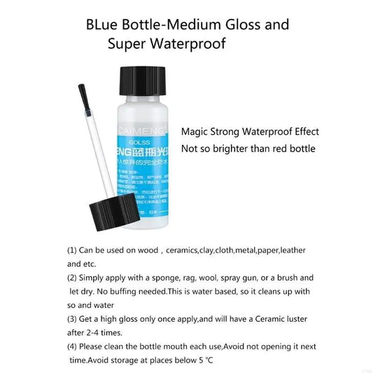 R3MC Resin Protective Finish Coating for Stone Plastic Clay Ceramic Metal Resin Crafts High Gloss/Gloss/Matte Finish Coating