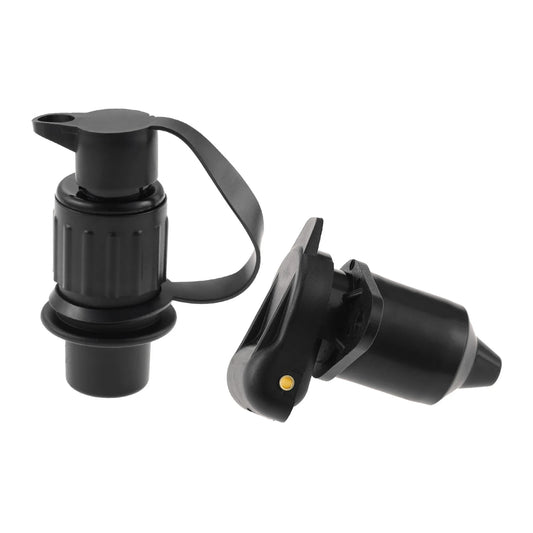1Pc Plastic 12V 3 Pin Trailer Plug/Socket Connector Trailer Power Supply Plug Round 3 Pole Plug-in Tractor Truck Cable Connector