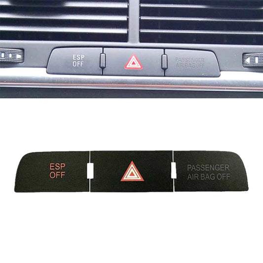1Pc Car Worn Button Repair Decal Sticker ESP Emergency Buttton Stickers for Audi Q7 2003-2015 Black Button Knob Switch Decals