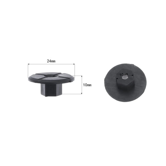 Yetaha 20Pcs 4mm Plastic Fastener Nut For Mercedes Benz Fender Mud Flap Splash Guard Wheel Arch Bumper Panel Retainer Clip Rivet