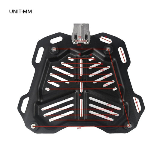 Universal Motorcycle Top Rear Luggage Box Bracket Plate For 45L 55L 65L Rear Trunk Storage Tool Box CNC Aluminum Alloy