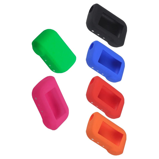3 Buttons Silicone Car Key Case Cover for Starline A93 A63 Russian Version Auto Remote Case Black/Blue/Red/Orange/Green/Rose Red