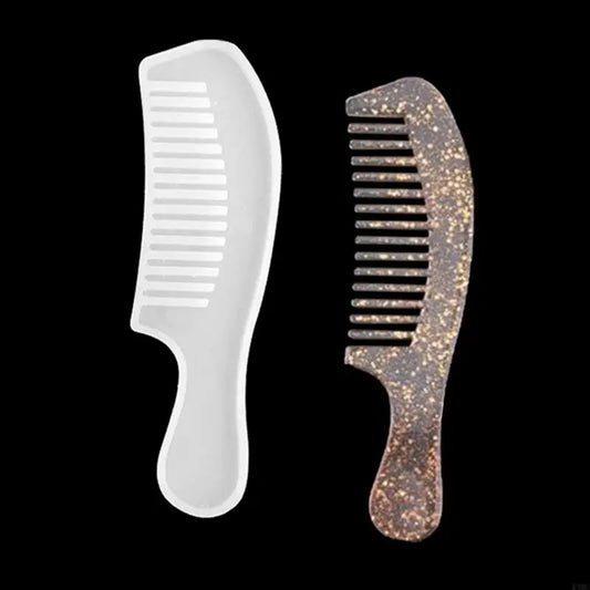 R3MC 2x Resin Comb Mold Transparent Hair Comb Silicone Mold Hair Comb Epoxy Casting