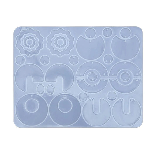 R3MC Irregular Earring Pendant Silicone Molds Geometric Flower Heart Jewelry Making Mold Keychain Epoxy Casting Molds DIY